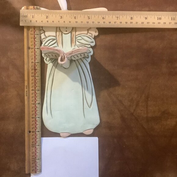 SYDELL Riverplace Pottery Pastel 3D Angel Wall Hanging Signed 1997 9.5in - Picture 8 of 15